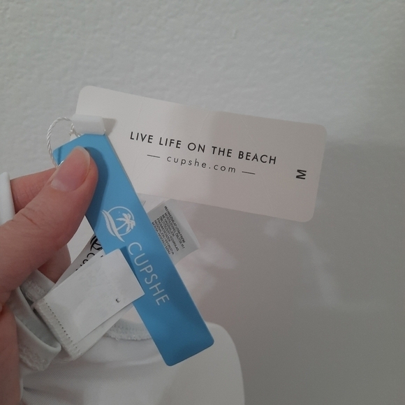 CUPSHE Color Block Wrap One Piece Swimsuit M NWT - Picture 9 of 9